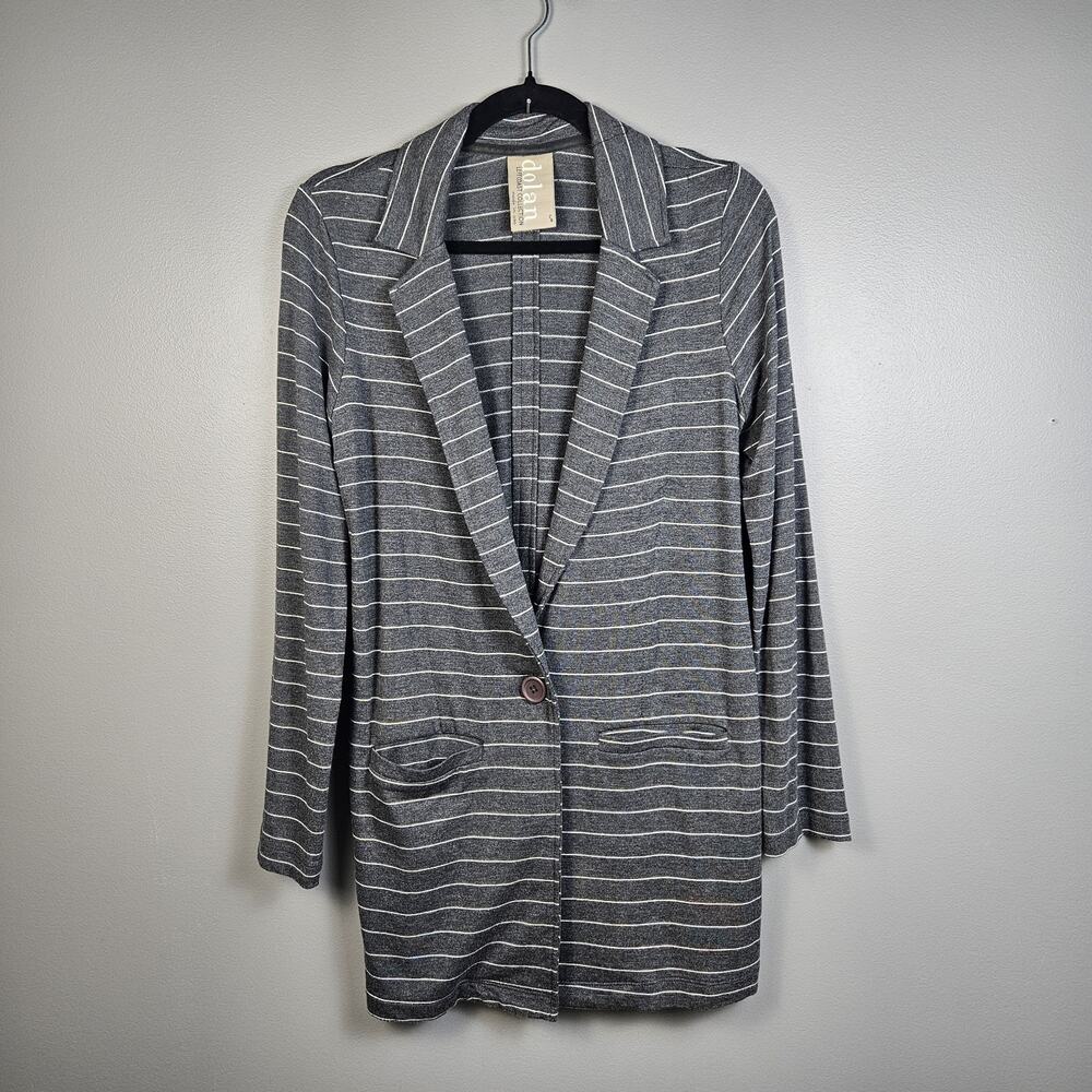 Dolan Gray‎ Striped Long Sleeve Single Button Cardigan Blazer Women's Size Small